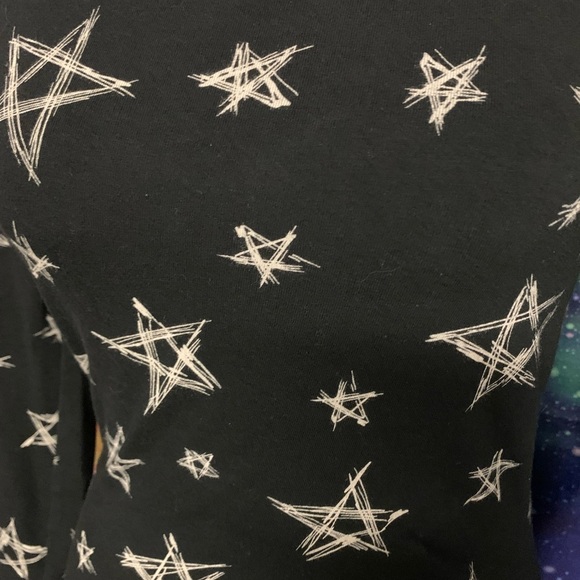 Forever 21 Black and White Bodycon Dress with Bishop Sleeves - Picture 2 of 3